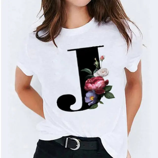 Sassy Pants Design 26 Letter Printed Women's T-shirts