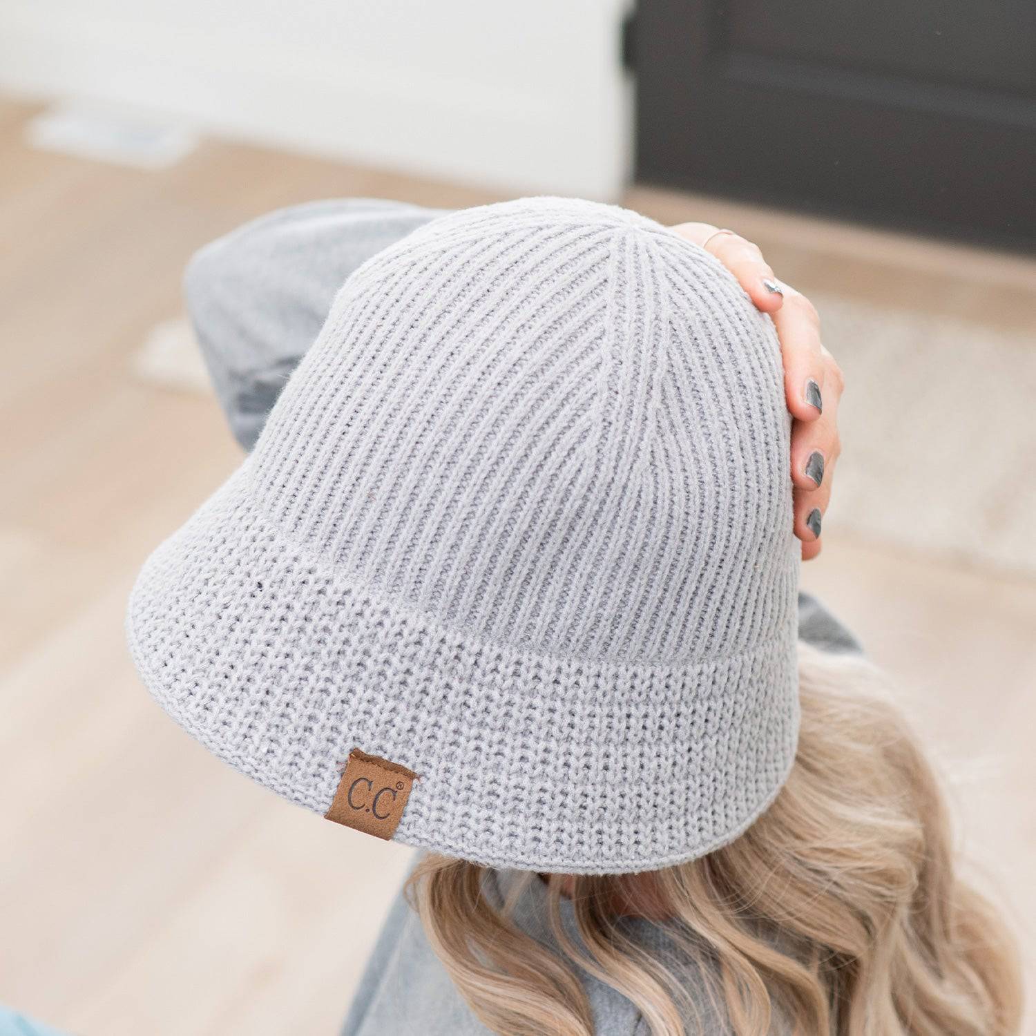 CC Beanie Ribbed Knit Adjustable Bucket Hat by Truly Contagious