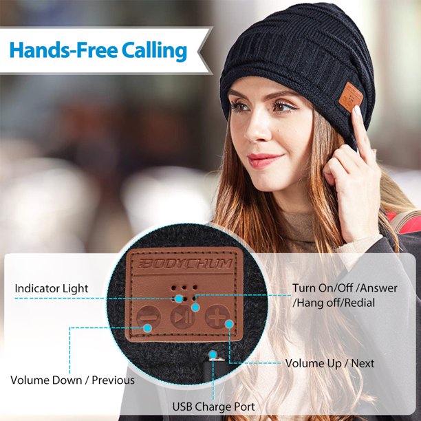 Bluetooth Knitted Beanie Upgraded V5.0 Wireless