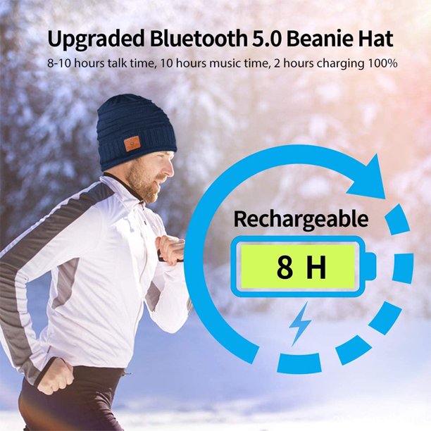 Bluetooth Knitted Beanie Upgraded V5.0 Wireless