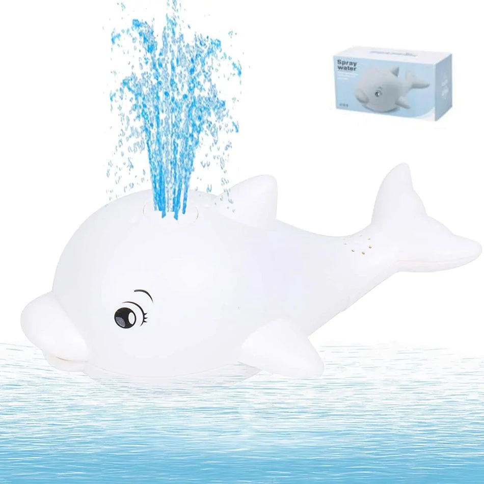 WATER WHALE BATH TIME FUN! LIGHT-MUSIC-SPRAY-FUN