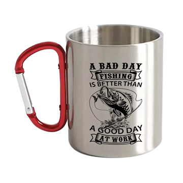 A Bad Day At Fishing 12oz Carabiner Mug