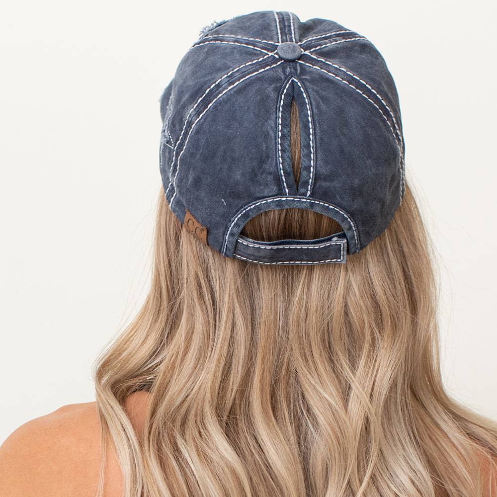 CC Trending Star Messy Bun Pony Cap Women, Teens and Kids Trucker Hats