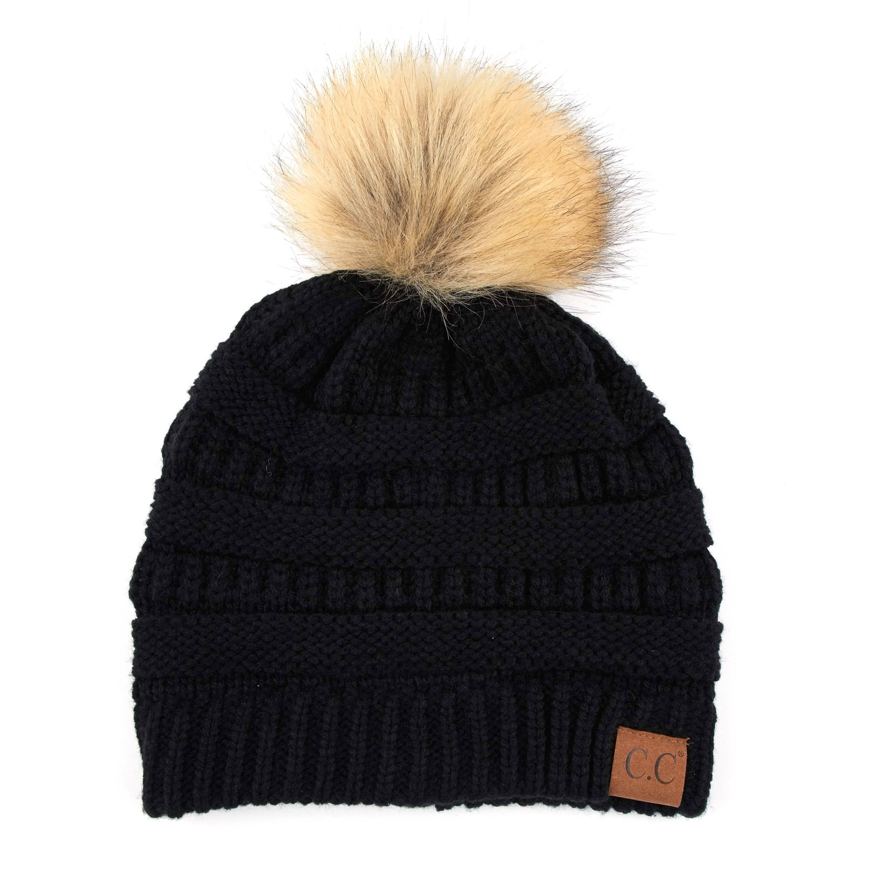 CC Trending Plush Pom Unisex Beanies Hats