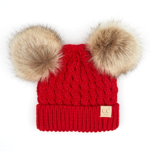 CC Kids Double Pom Beanies Hats