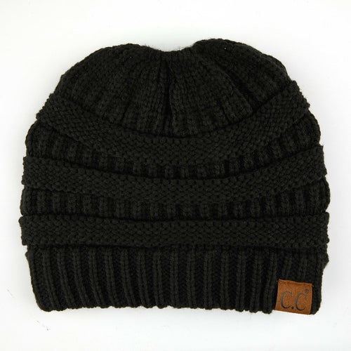 CC Ponytail Messy Bun Youth Beanies Hat