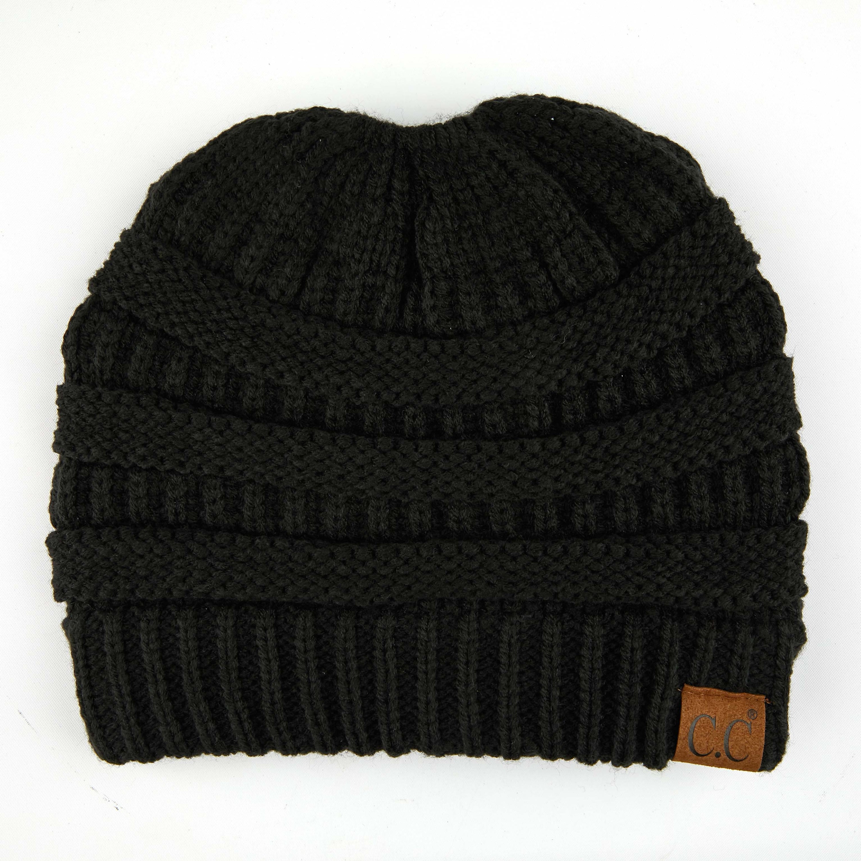 CC Ponytail Messy Bun Youth Beanies Hat