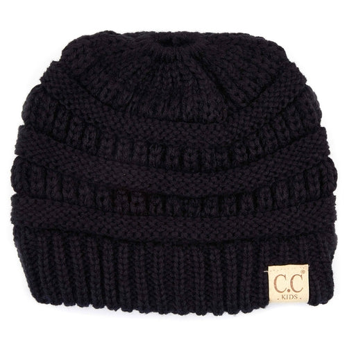 CC Ponytail Messy Bun Youth Beanies Hat