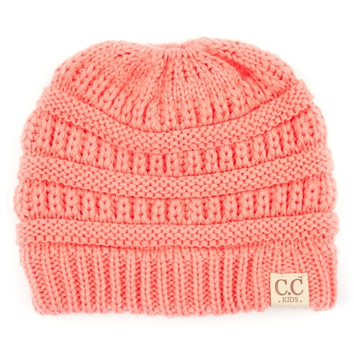 CC Ponytail Messy Bun Youth Beanies Hat