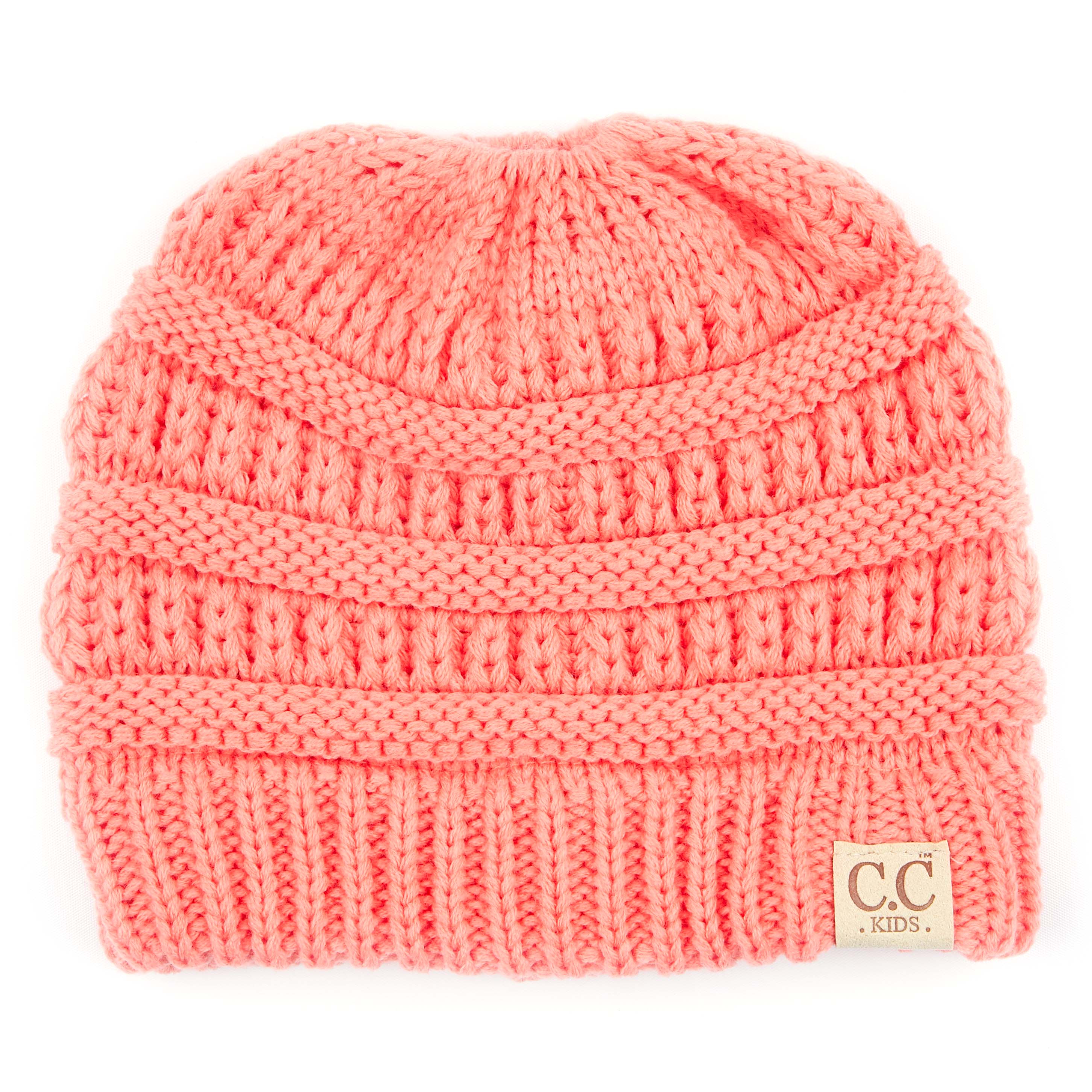 CC Ponytail Messy Bun Youth Beanies Hat