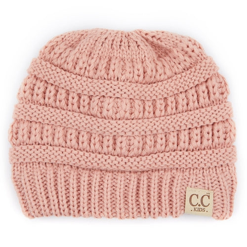 CC Ponytail Messy Bun Youth Beanies Hat