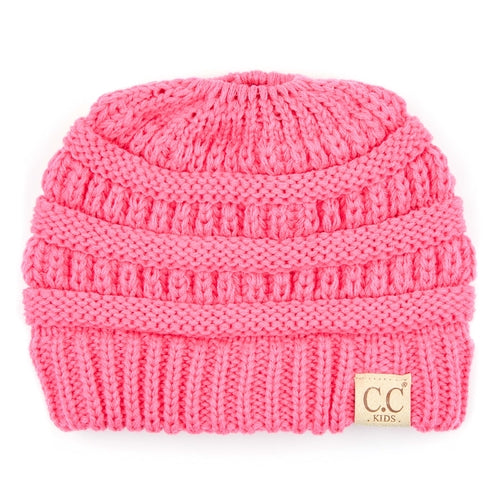 CC Ponytail Messy Bun Youth Beanies Hat