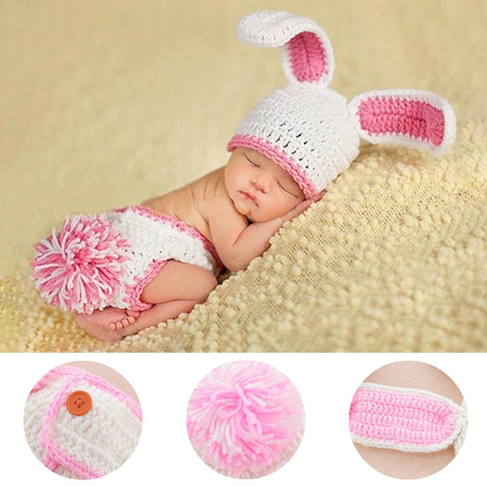 Newborn Clothes Rabbit Ears Hat Soft Baby clothes