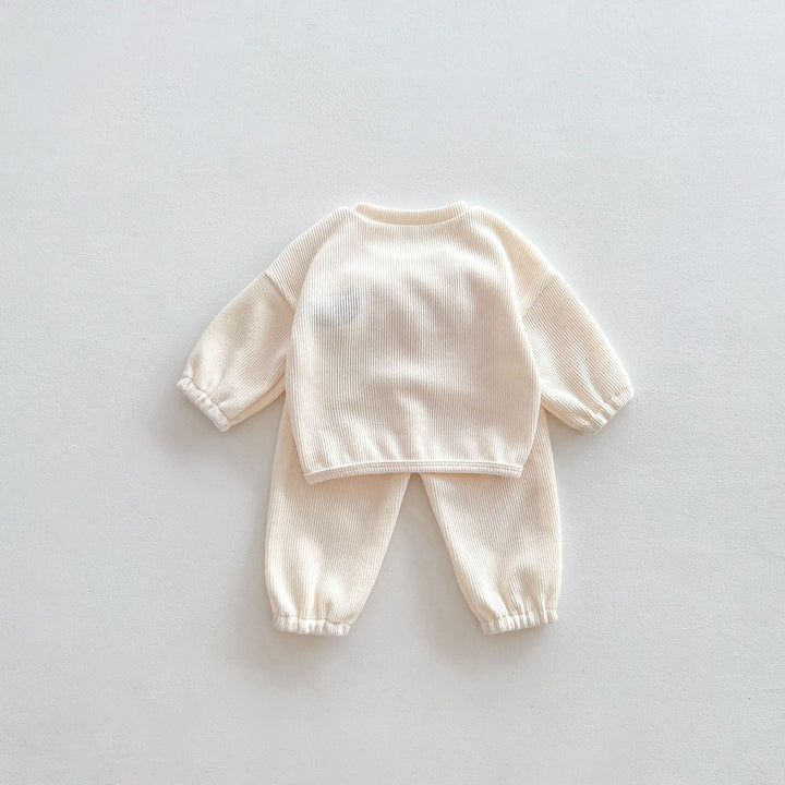 Infant Baby Unisex Bear Head Long-sleeved Combo Pants In Sets