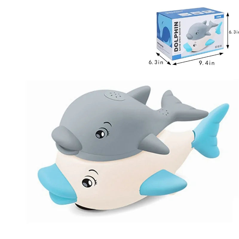 WATER WHALE BATH TIME FUN! LIGHT-MUSIC-SPRAY-FUN